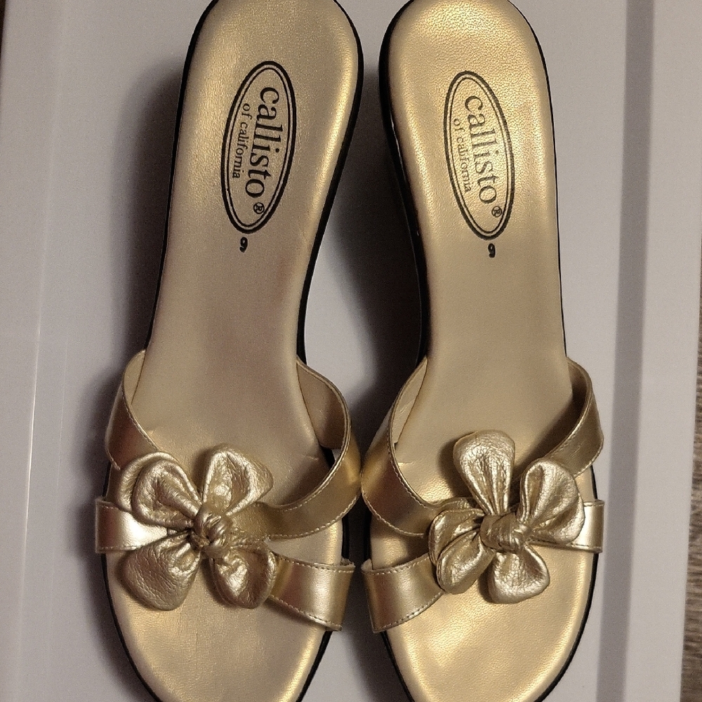 Callisto Women's Elegant Gold Sandals